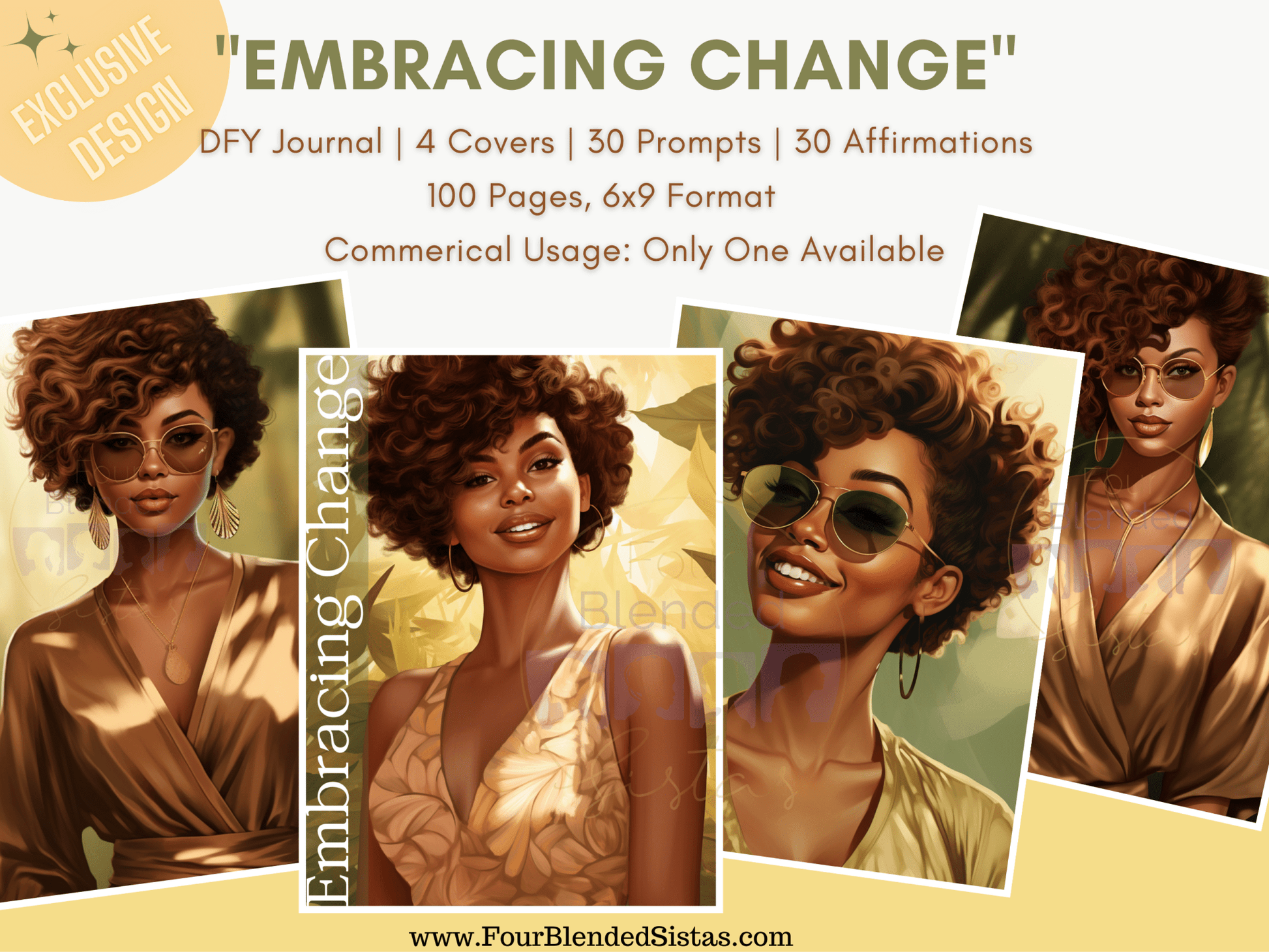 Embracing Change: While Setting Boundaries PLR DFY Journal Pack - Four Blended Sistas