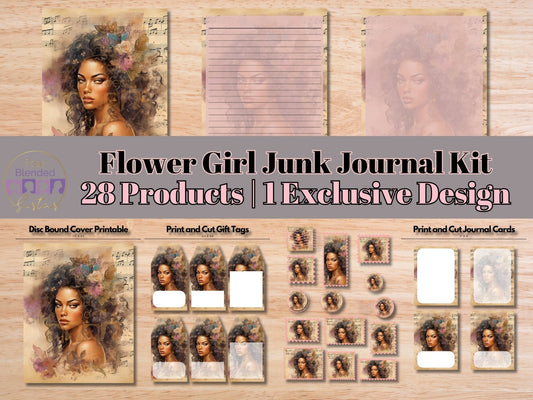 FLOWER GIRL JUNK JOURNAL KIT - 72023 - Four Blended Sistas