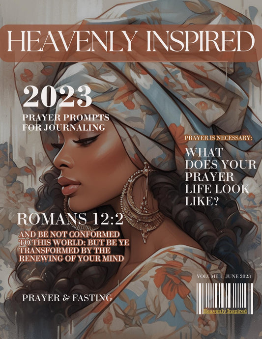 "Heavenly Inspired" Magazine Cover Canva Template - Four Blended Sistas