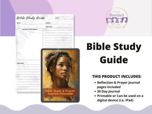 V3 Printable Bible Study & Prayer Journal 2-in-1 Bundle – Deepen Your Faith, Organize Your Thoughts - Four Blended Sistas